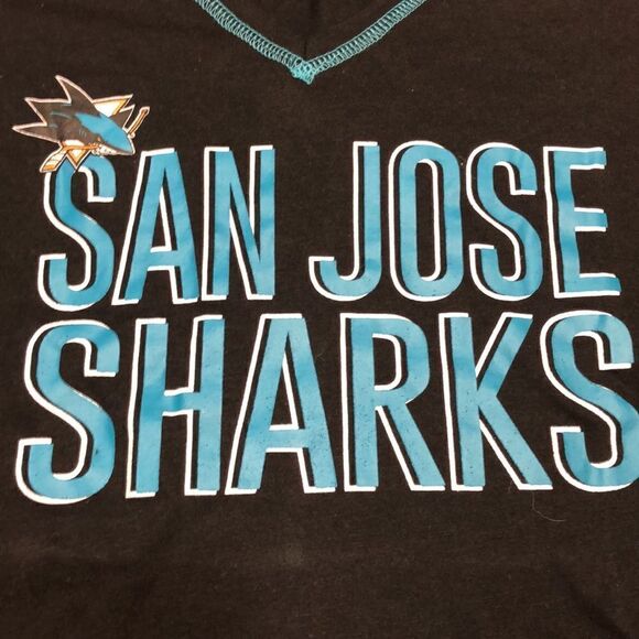 NWOT SAN JOSE SHARKS NHL SMALL BLACK - Picture 3 of 5